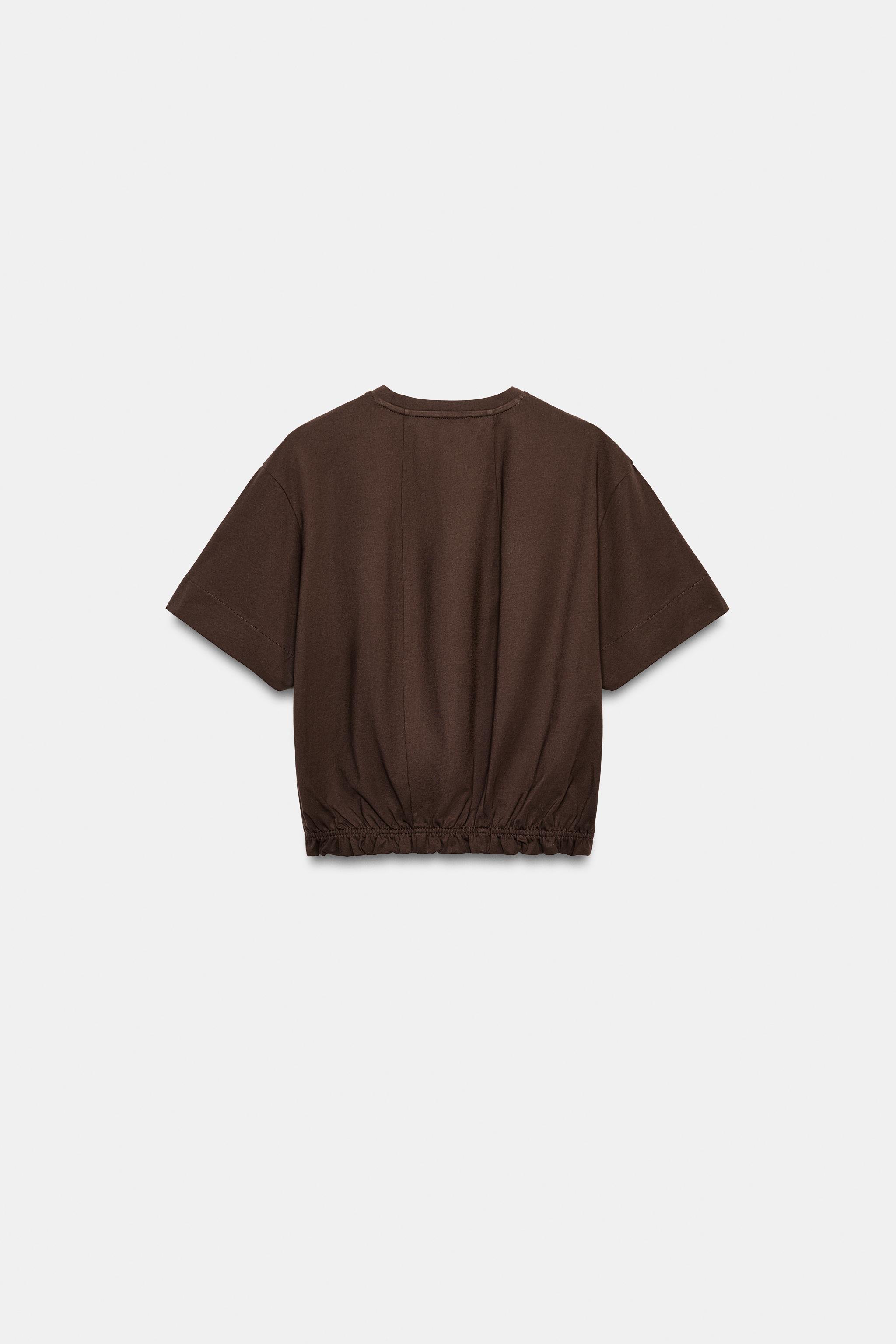 T-SHIRT À FRONCES AU BAS